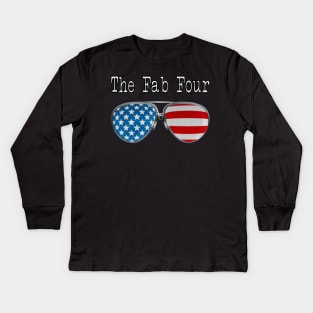 AMERICA PILOT GLASSES THE FAB FOUR Kids Long Sleeve T-Shirt